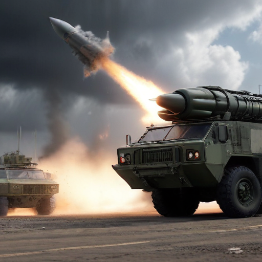 Illustration of Escalating Tensions: Ukraine Strikes Back with Missiles as NATO Faces Russian Warning