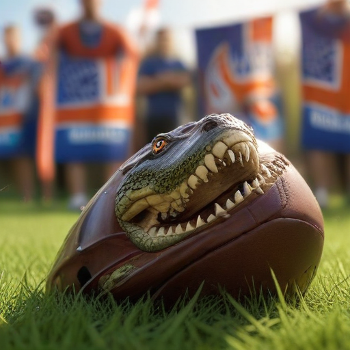 Illustration of Gators Rally for Upset Victory: A Game-Changer for Florida Football
