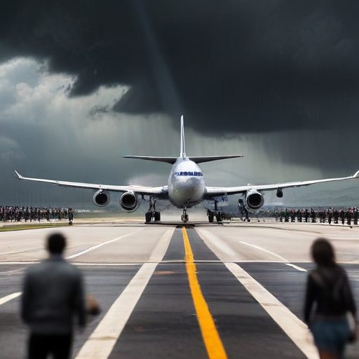 Illustration of Haiti's Airport Attack: A Flight Diverted Amid Political Turmoil
