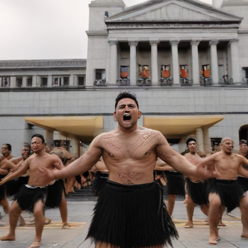 Illustration of Haka Protest Shakes New Zealand Parliament Over Controversial Bill