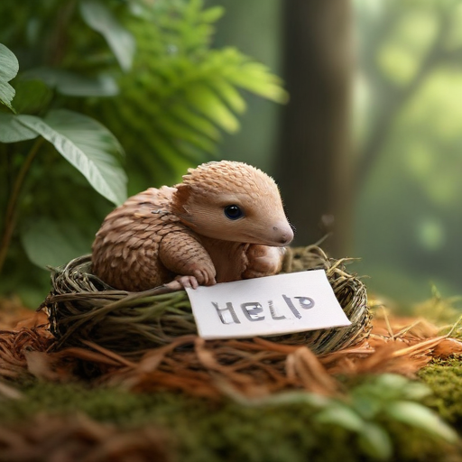 Illustration of Help Save Tikki: A Baby Pangolin's Fight for Survival on Giving Tuesday