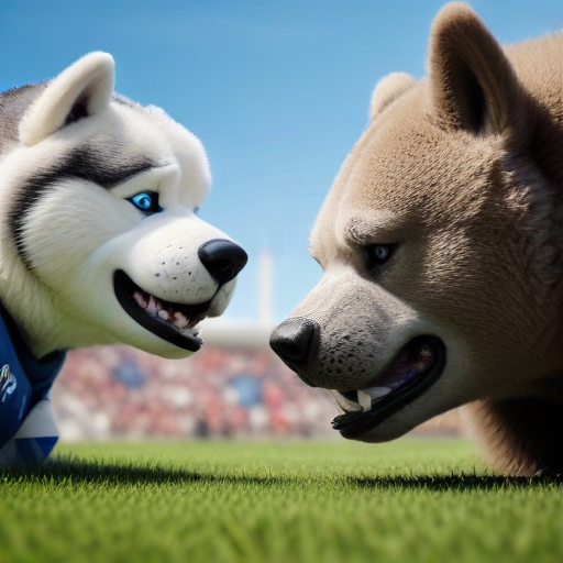 Illustration of Huskies vs. Bruins: A Clash of Titans in Seattle!