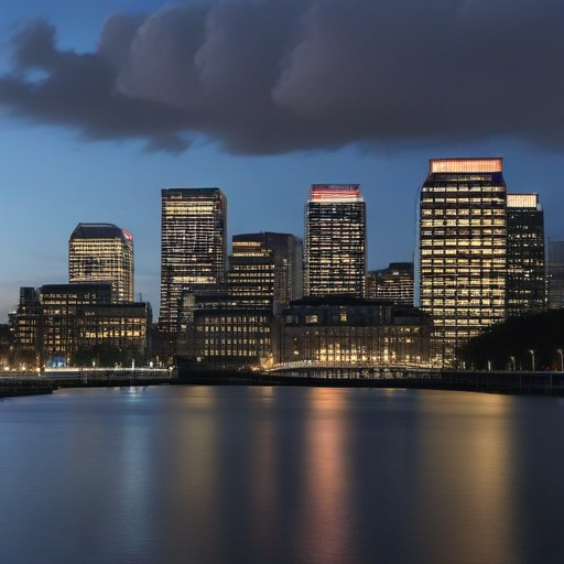 Illustration of Illuminating Canary Wharf: A Bright Future Ahead!