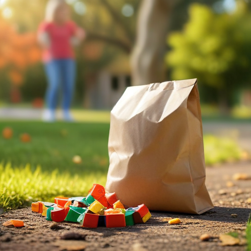 Illustration of LEGO's Bold Move: Are Paper Bags the Future of Play?