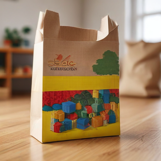 Illustration of LEGO's Bold Step: Paper Bags to Revolutionize Playtime Fun!