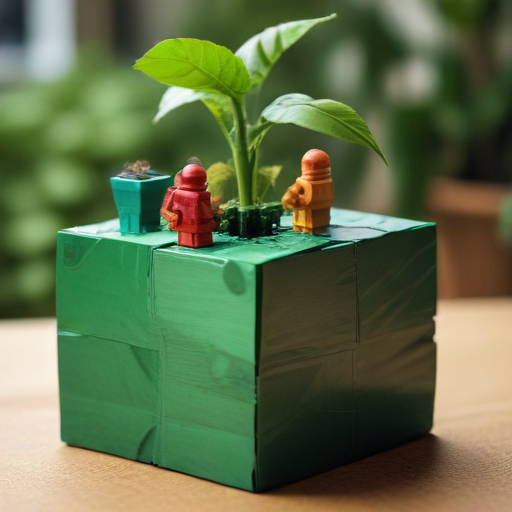 Illustration of LEGO's Exciting Shift: Unwrapping a Sustainable Future!