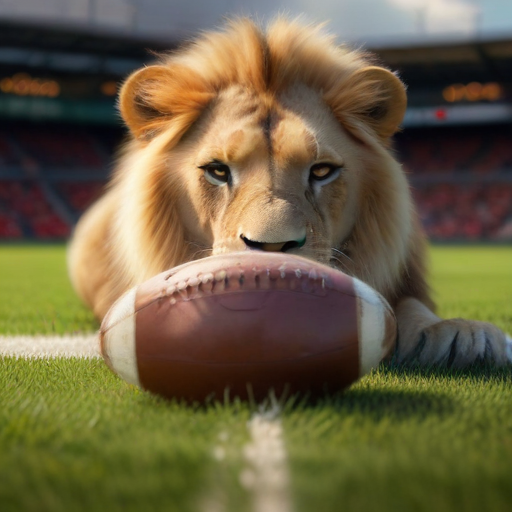 Illustration of Lions Roar Back to Victory Against Texans: Gritty Win in NFL Showdown!