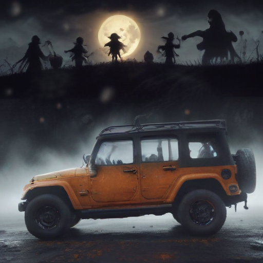 Illustration of "Meet the Michael Myers of Baltimore: Halloween's Jeep of Horrors!"
