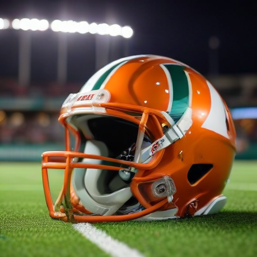 Illustration of Miami Hurricanes Soar to Victory: A Historic Night Unfolds