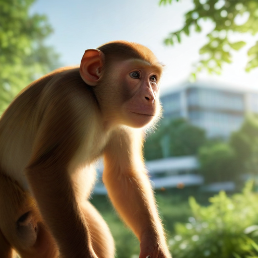 Illustration of Monkey Mayhem: Over 40 Rhesus Macaques Escape from Research Facility