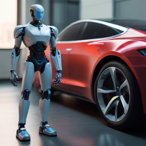 Illustration of Musk Sparks Optimism as Tesla's Stock Soars on Humanoid Robot Hopes