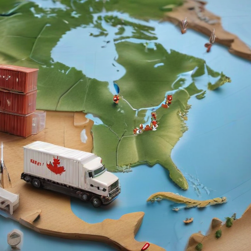 Illustration of North American Trade Tensions: Diverging Paths for Canada and Mexico
