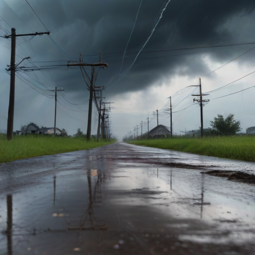 Illustration of "Northwest Storm Unleashes Chaos: Power Outages, Floods, and Fatalities"