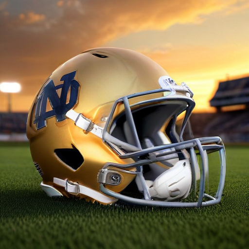 Illustration of Notre Dame's Thunderous Triumph: A 49-14 Statement at Yankee Stadium