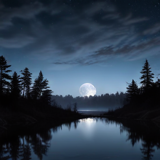 Illustration of November's Beaver Moon: A Celestial Spectacle Awaits!