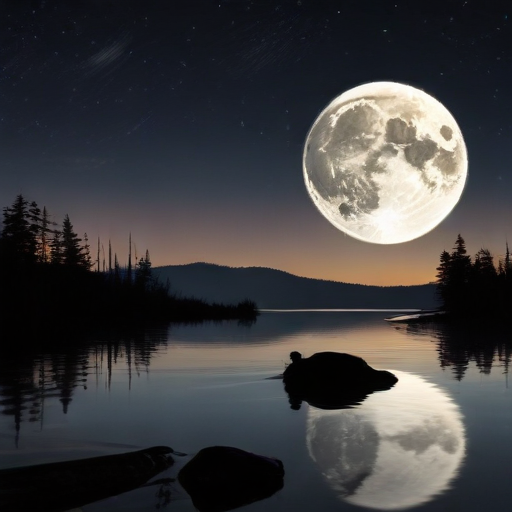 Illustration of November's Beaver Moon: A Celestial Spectacle Awaits!