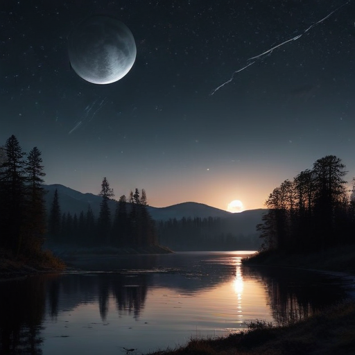 Illustration of November's Sky Show: Beaver Moon and Meteor Magic Await!