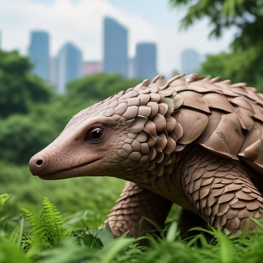 Illustration of Pangolin Sighting: A Biodiversity Win for Shenzhen's Urban Conservation Efforts!