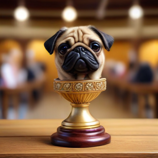 Illustration of Pug Power: Meet Vito, America's New Dog Champion!