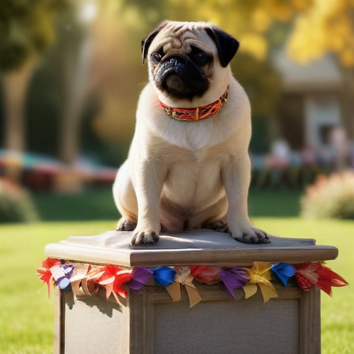 Illustration of Pug Power: Vito Crowned America's New National Dog Champion!