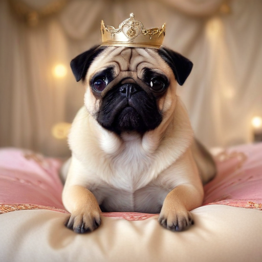 Illustration of Pug Takes the Crown: Vito's Historic Win at National Dog Show!