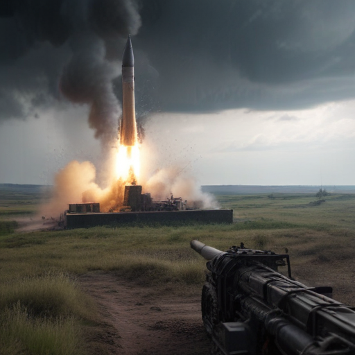 Illustration of Putin Escalates Tensions with New Missile Strike on Ukraine