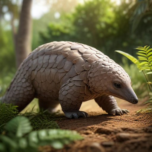 Illustration of Rare Chinese Pangolin Spotted After 30 Years: A Conservation Success Story