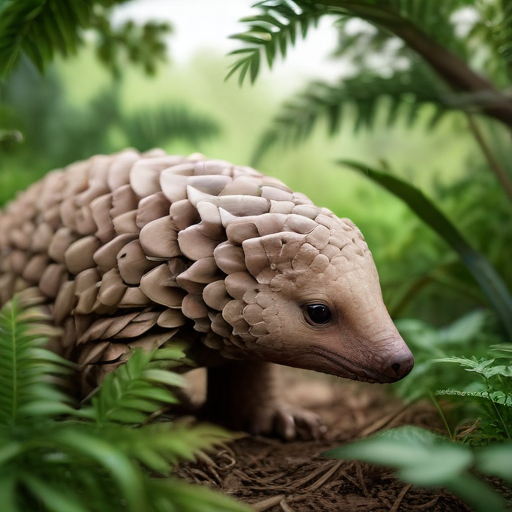 Illustration of Rare Chinese Pangolin Spotted in Shenzhen After 30 Years!