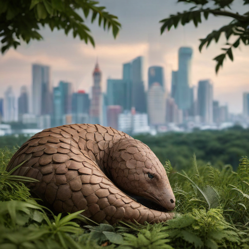 Illustration of Rare Pangolin Rediscovered: A Wildlife Triumph in Urban Shenzhen!