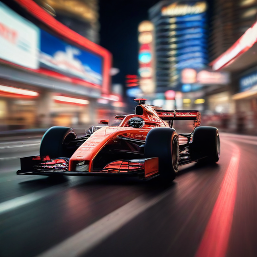 Illustration of Russell Races to Victory in Thrilling Las Vegas Grand Prix!