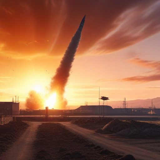 Illustration of Russia's Missile Launch Triggers New Escalation Fears in Ukraine Conflict