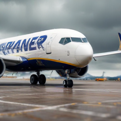 Illustration of Ryanair's Bumpy Flight: Can Strategic Cuts Soar Amidst Challenges?