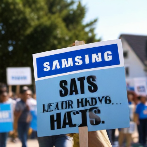 Illustration of Samsung Workers Strike: A Turning Point for Labor Rights?