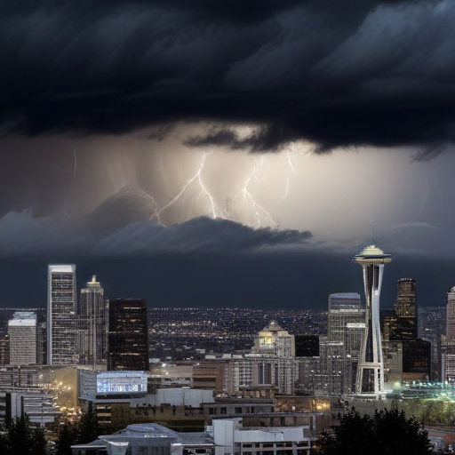 Illustration of Seattle's Storm Challenge: Can Meteorologists Predict the Unpredictable?