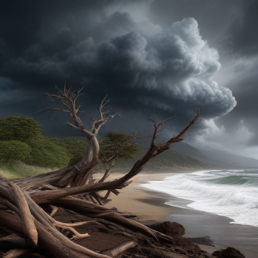 Illustration of "Severe Storm Strikes: The Impact of California's Bomb Cyclone"