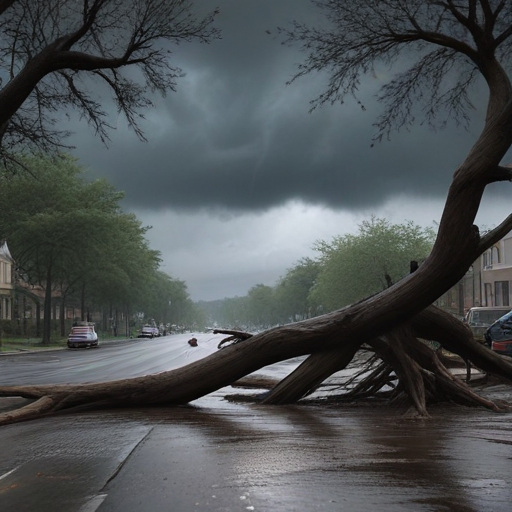 Illustration of Severe Weather Alert: Bomb Cyclone Hits West Coast with Devastating Impact