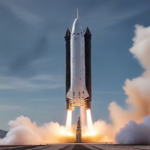 Illustration of SpaceX's Starship Flight: Triumphs and Tumbles in Test Flight Six