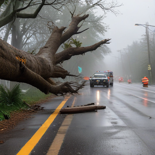 Illustration of Storm Devastation: Bomb Cyclone Leaves Washington Reeling