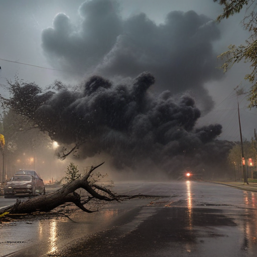 Illustration of Storm Fury: Bomb Cyclone Causes Chaos in Northern California and Beyond