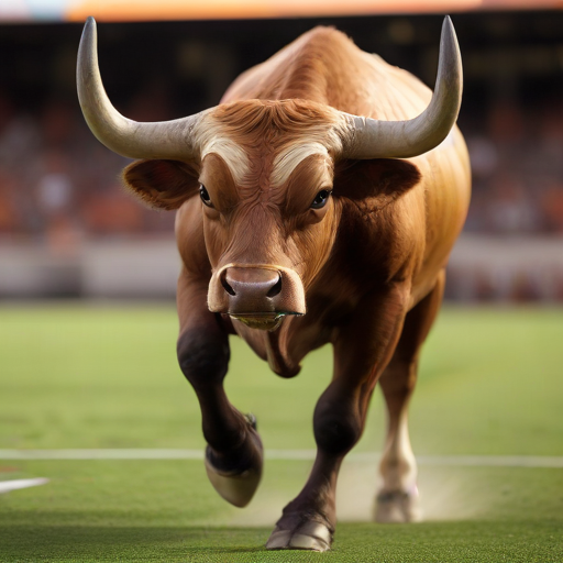 Illustration of Texas Longhorns Charge Toward Championship Glory