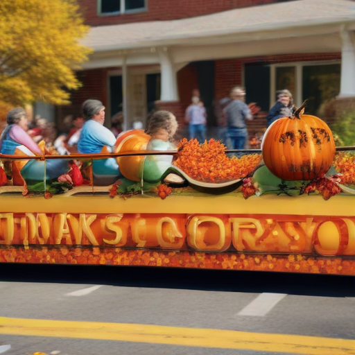 Illustration of Thanksgiving Joy: North Miami's Parade Unites Families in Celebration