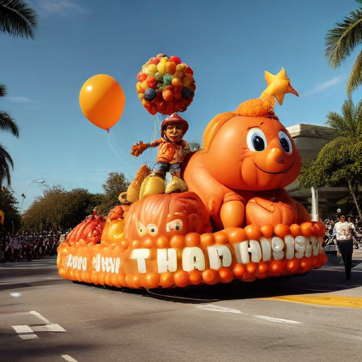 Illustration of Thanksgiving Joy Takes Over North Miami Streets: A Parade to Remember!