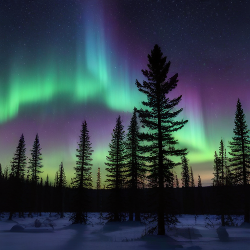 Illustration of Thanksgiving Nights Will Sparkle with Northern Lights Spectacle!