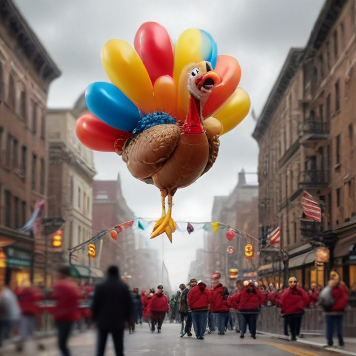 Illustration of Thanksgiving Parade Faces Rain and Protests but Delivers Joy