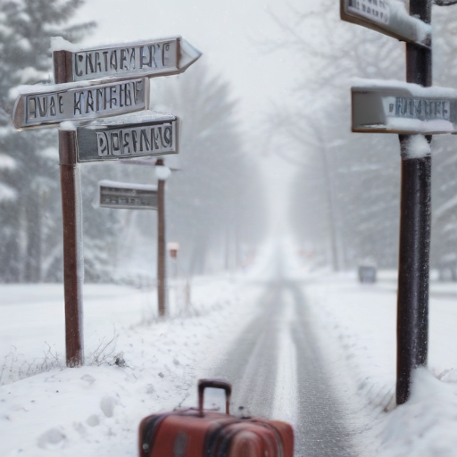 Illustration of Thanksgiving Travel Forecast: Storms and Snow Disrupt Holiday Plans