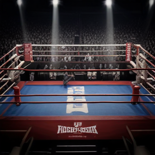 Illustration of Tyson vs. Paul: A Clash Under the Spotlight at AT&T Stadium!