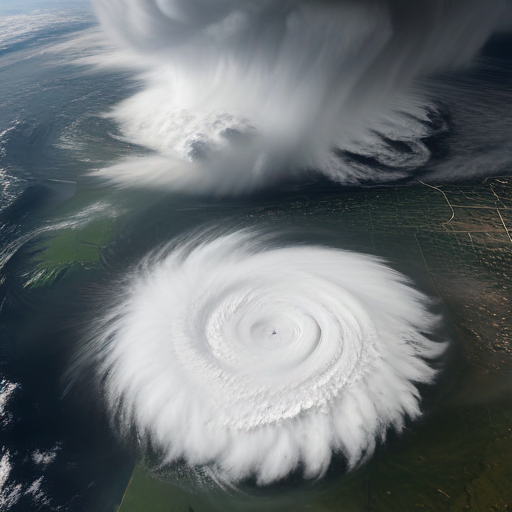 Illustration of "Unleashing Nature's Fury: Satellite Captures Bomb Cyclone's Impact"