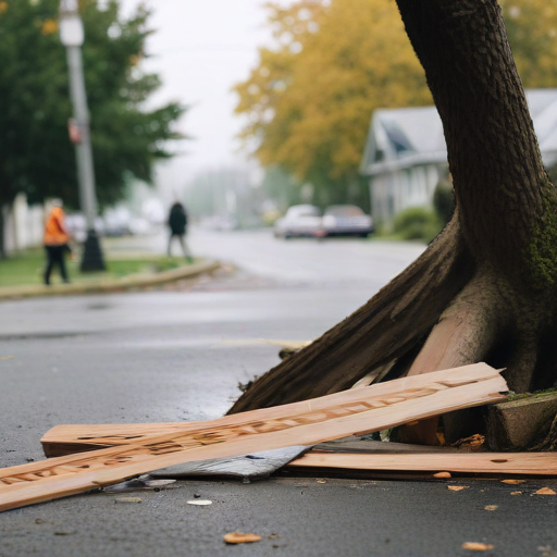 Illustration of "Washington Hit Hard by Cyclone: A Community's Fight Against Nature's Fury"