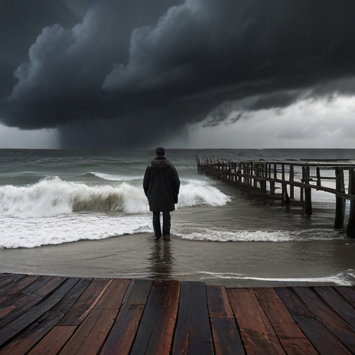 Illustration of West Coast Braces for Epic Storm: A Cyclone Like No Other!