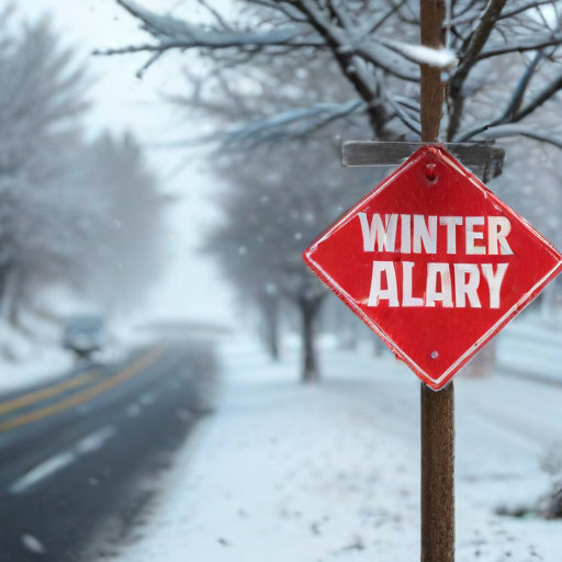 Illustration of Winter Storm Alert: Brace for the Bomb Cyclone!